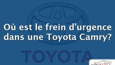 Où est le frein d’urgence dans une Toyota Camry?