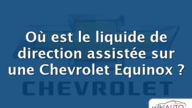 Où est le liquide de direction assistée sur une Chevrolet Equinox ?