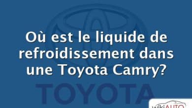 Où est le liquide de refroidissement dans une Toyota Camry?