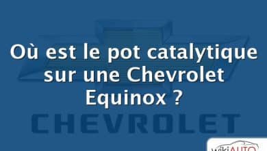 Où est le pot catalytique sur une Chevrolet Equinox ?