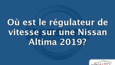 Où est le régulateur de vitesse sur une Nissan Altima 2019?
