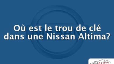 Où est le trou de clé dans une Nissan Altima?