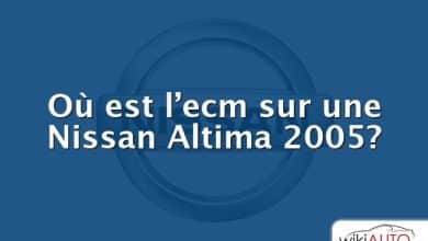 Où est l’ecm sur une Nissan Altima 2005?