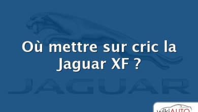 Où mettre sur cric la Jaguar XF ?