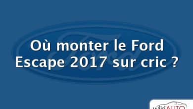 Où monter le Ford Escape 2017 sur cric ?