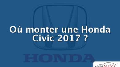 Où monter une Honda Civic 2017 ?