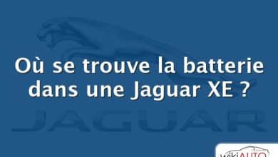 Où se trouve la batterie dans une Jaguar XE ?