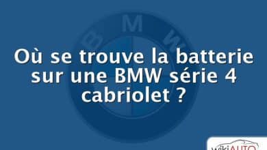 Où se trouve la batterie sur une BMW série 4 cabriolet ?