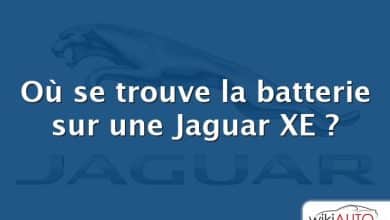 Où se trouve la batterie sur une Jaguar XE ?