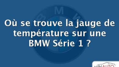 Où se trouve la jauge de température sur une BMW Série 1 ?