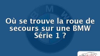 Où se trouve la roue de secours sur une BMW Série 1 ?