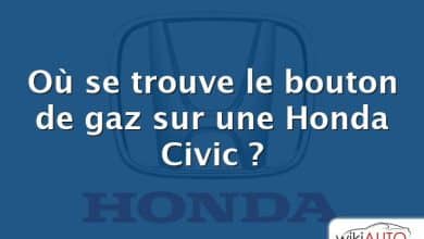 Où se trouve le bouton de gaz sur une Honda Civic ?