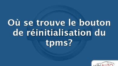 Où se trouve le bouton de réinitialisation du tpms?