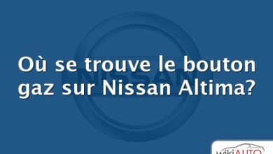 Où se trouve le bouton gaz sur Nissan Altima?