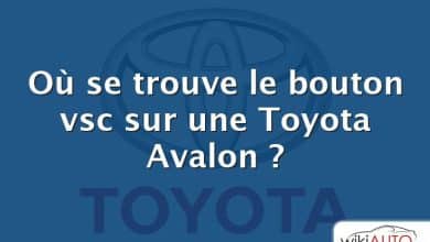 Où se trouve le bouton vsc sur une Toyota Avalon ?
