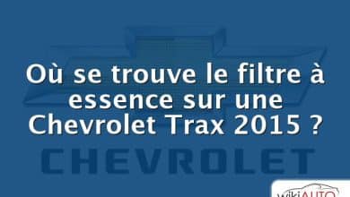 Où se trouve le filtre à essence sur une Chevrolet Trax 2015 ?