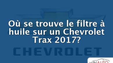 Où se trouve le filtre à huile sur un Chevrolet Trax 2017?