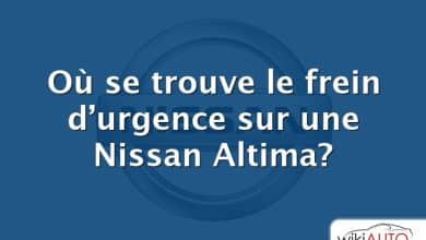 Où se trouve le frein d’urgence sur une Nissan Altima?