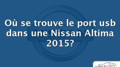 Où se trouve le port usb dans une Nissan Altima 2015?