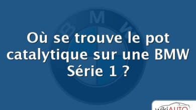 Où se trouve le pot catalytique sur une BMW Série 1 ?