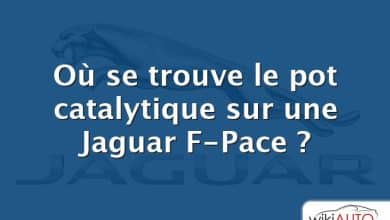 Où se trouve le pot catalytique sur une Jaguar F-Pace ?