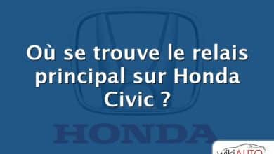 Où se trouve le relais principal sur Honda Civic ?