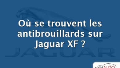 Où se trouvent les antibrouillards sur Jaguar XF ?