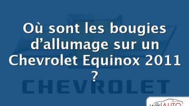 Où sont les bougies d’allumage sur un Chevrolet Equinox 2011 ?