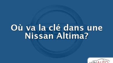 Où va la clé dans une Nissan Altima?
