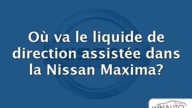 Où va le liquide de direction assistée dans la Nissan Maxima?