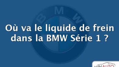 Où va le liquide de frein dans la BMW Série 1 ?