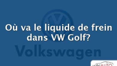 Où va le liquide de frein dans VW Golf?
