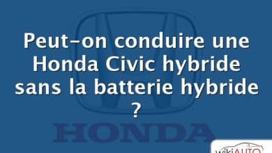 Peut-on conduire une Honda Civic hybride sans la batterie hybride ?