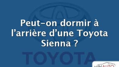 Peut-on dormir à l’arrière d’une Toyota Sienna ?