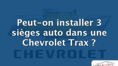 Peut-on installer 3 sièges auto dans une Chevrolet Trax ?