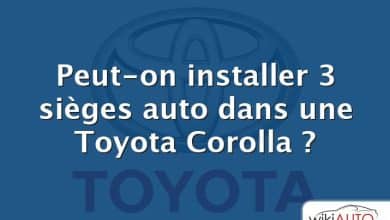 Peut-on installer 3 sièges auto dans une Toyota Corolla ?