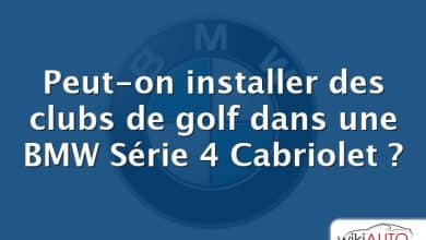 Peut-on installer des clubs de golf dans une BMW Série 4 Cabriolet ?