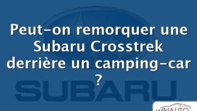 Peut-on remorquer une Subaru Crosstrek derrière un camping-car ?