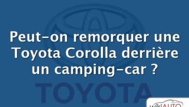 Peut-on remorquer une Toyota Corolla derrière un camping-car ?