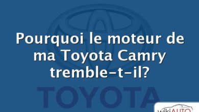 Pourquoi le moteur de ma Toyota Camry tremble-t-il?