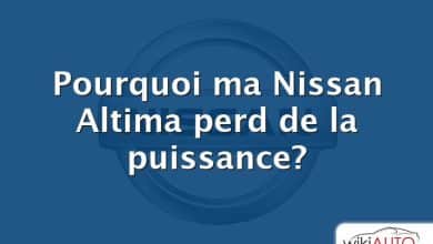 Pourquoi ma Nissan Altima perd de la puissance?