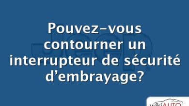 Pouvez-vous contourner un interrupteur de sécurité d’embrayage?