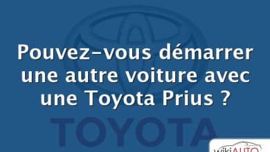 Pouvez-vous démarrer une autre voiture avec une Toyota Prius ?