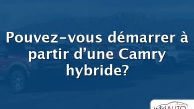 Pouvez-vous démarrer à partir d’une Camry hybride?