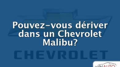 Pouvez-vous dériver dans un Chevrolet Malibu?