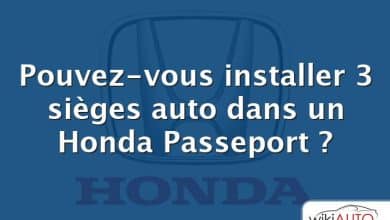 Pouvez-vous installer 3 sièges auto dans un Honda Passeport ?
