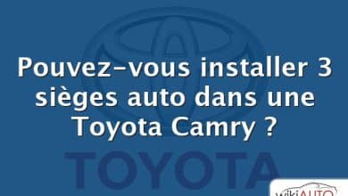 Pouvez-vous installer 3 sièges auto dans une Toyota Camry ?