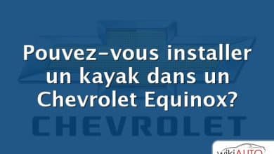 Pouvez-vous installer un kayak dans un Chevrolet Equinox?