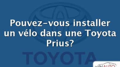 Pouvez-vous installer un vélo dans une Toyota Prius?