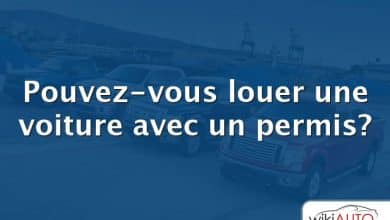 Pouvez-vous louer une voiture avec un permis?